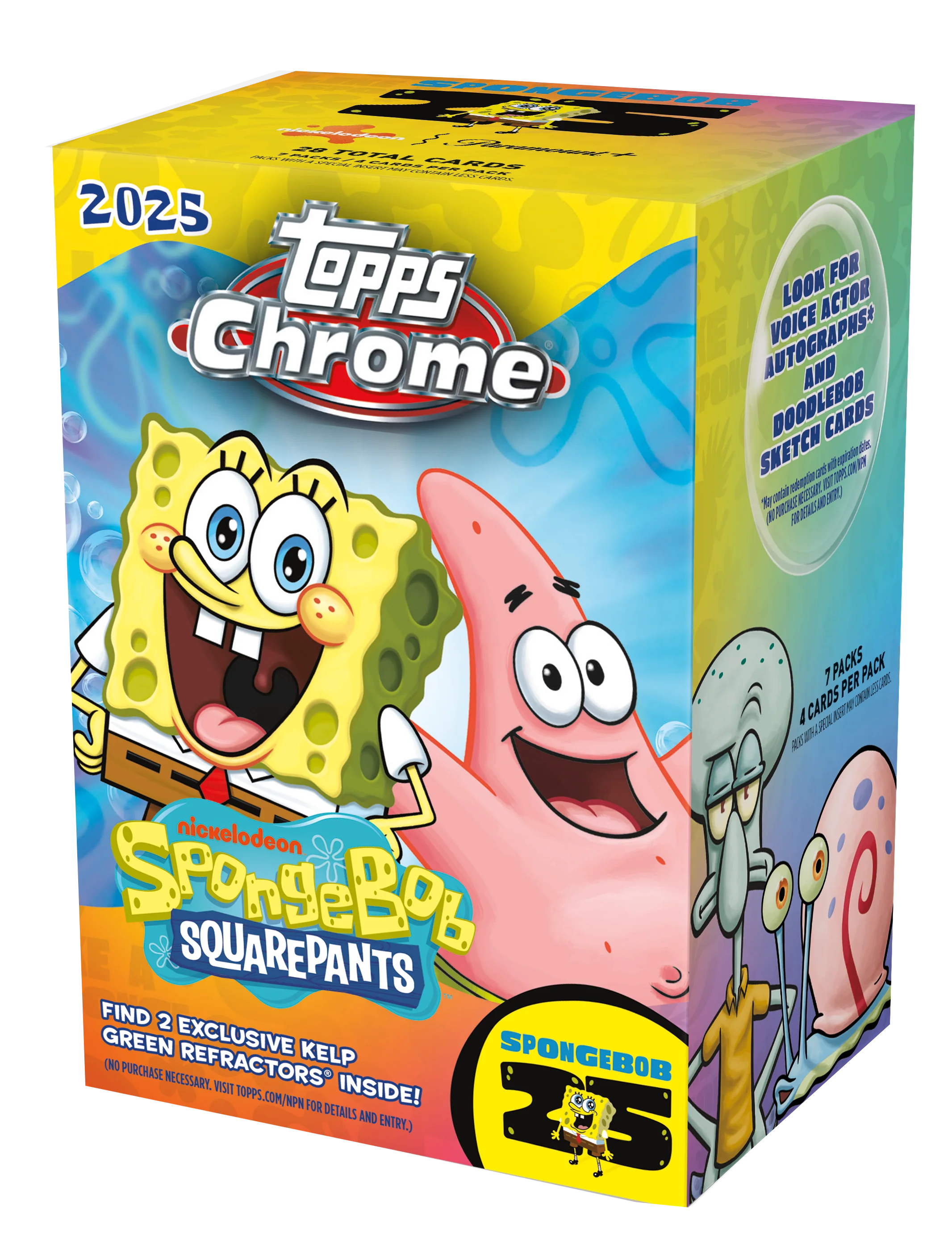 2025 TOPPS Chrome SpongeBob 25th Anniversary
