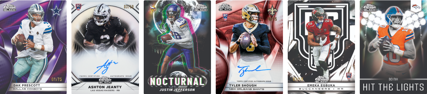 2025 TOPPS Chrome Black Football